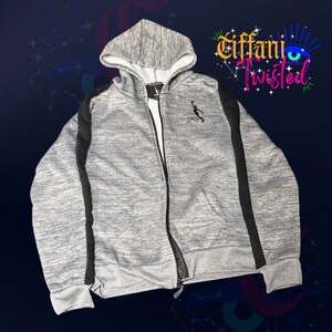 Jordan Full-Zip Hoodie Grey/Black with Jumpman Logo Youth Medium